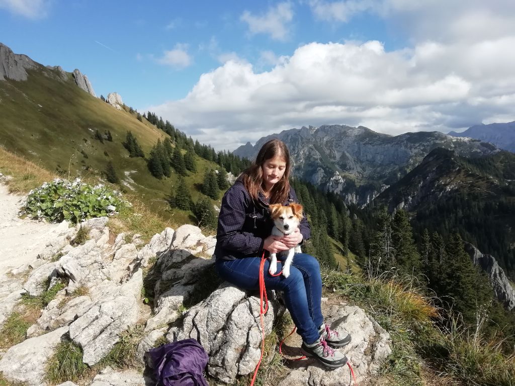 Tessi und ich auf dem Tegelberg